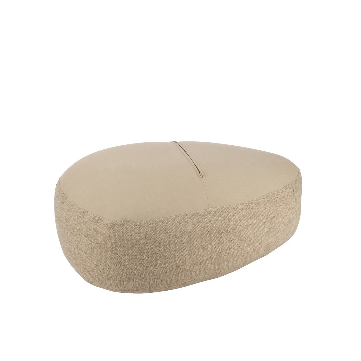 Pouf J-Line Laine de Pierre Beige