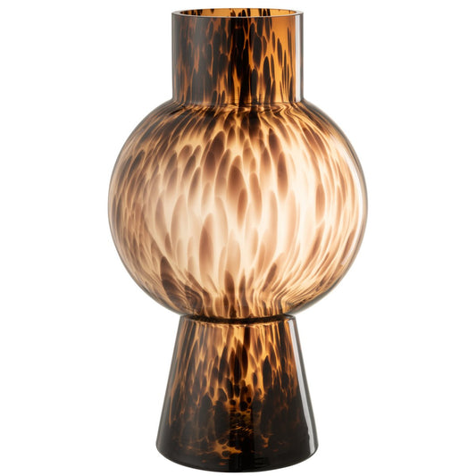 Vase J-Line Ball Dot Brown - verre - grand - 46,00 cm de haut