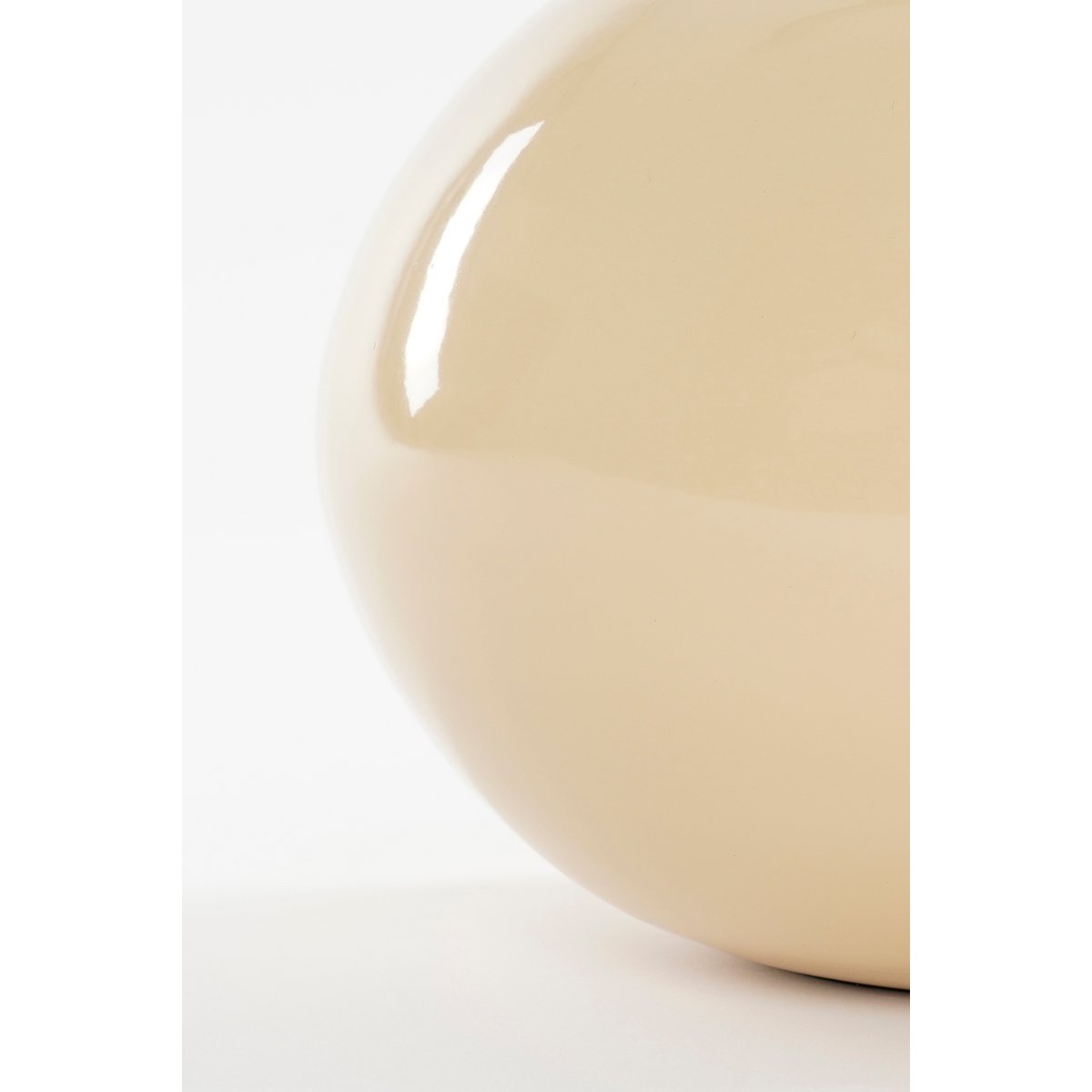 Vase Boyd - H36 x Ø25 cm - Métal - Beige