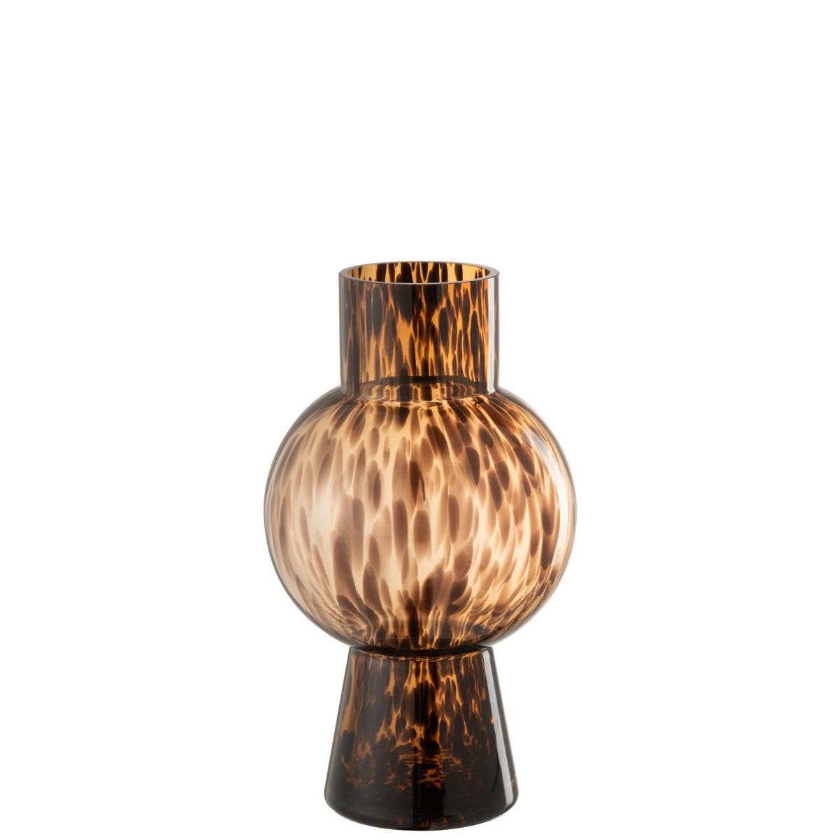 Vase J-Line Ball Dot Brown - verre - moyen - 30,50 cm de haut