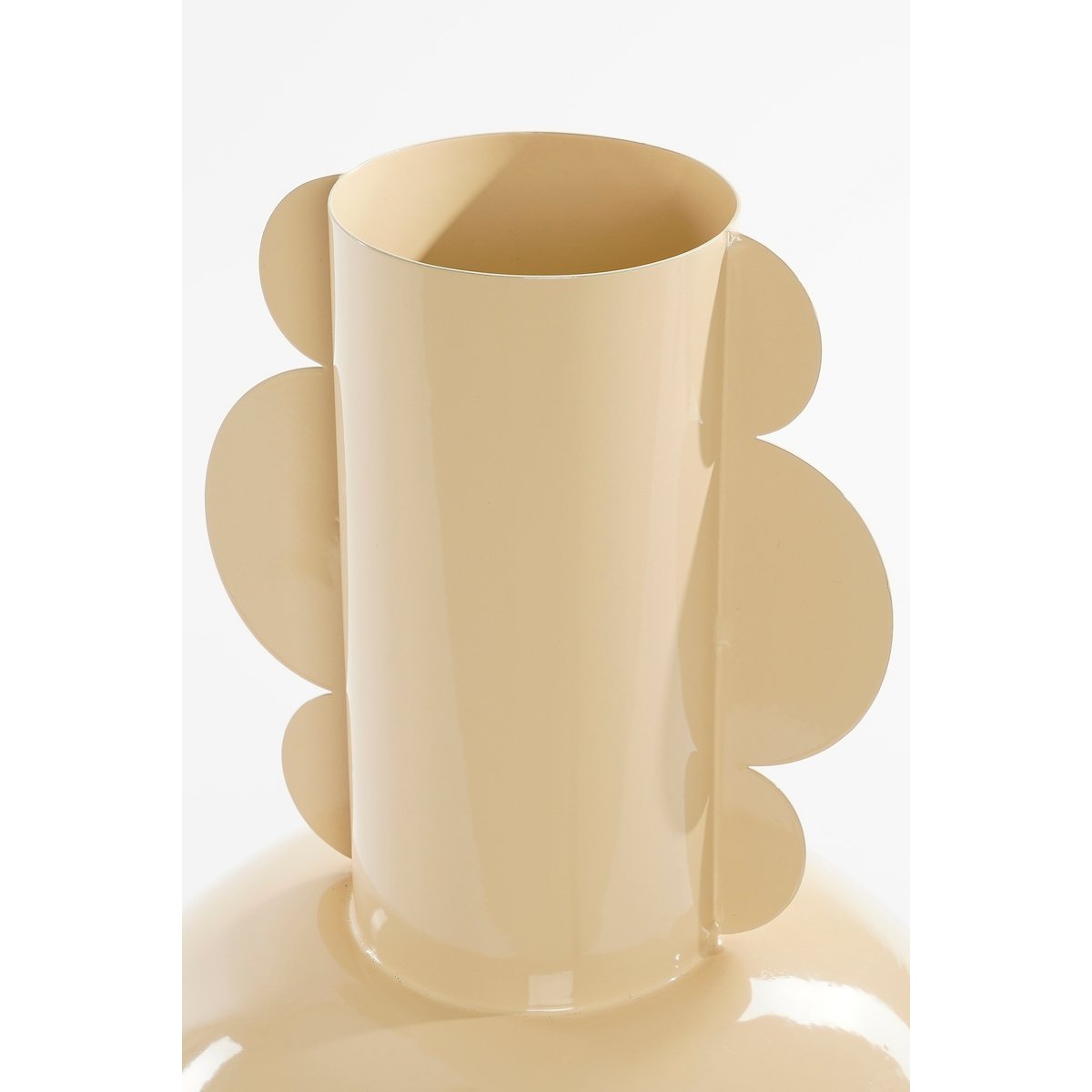 Vase Boyd - H36 x Ø25 cm - Métal - Beige