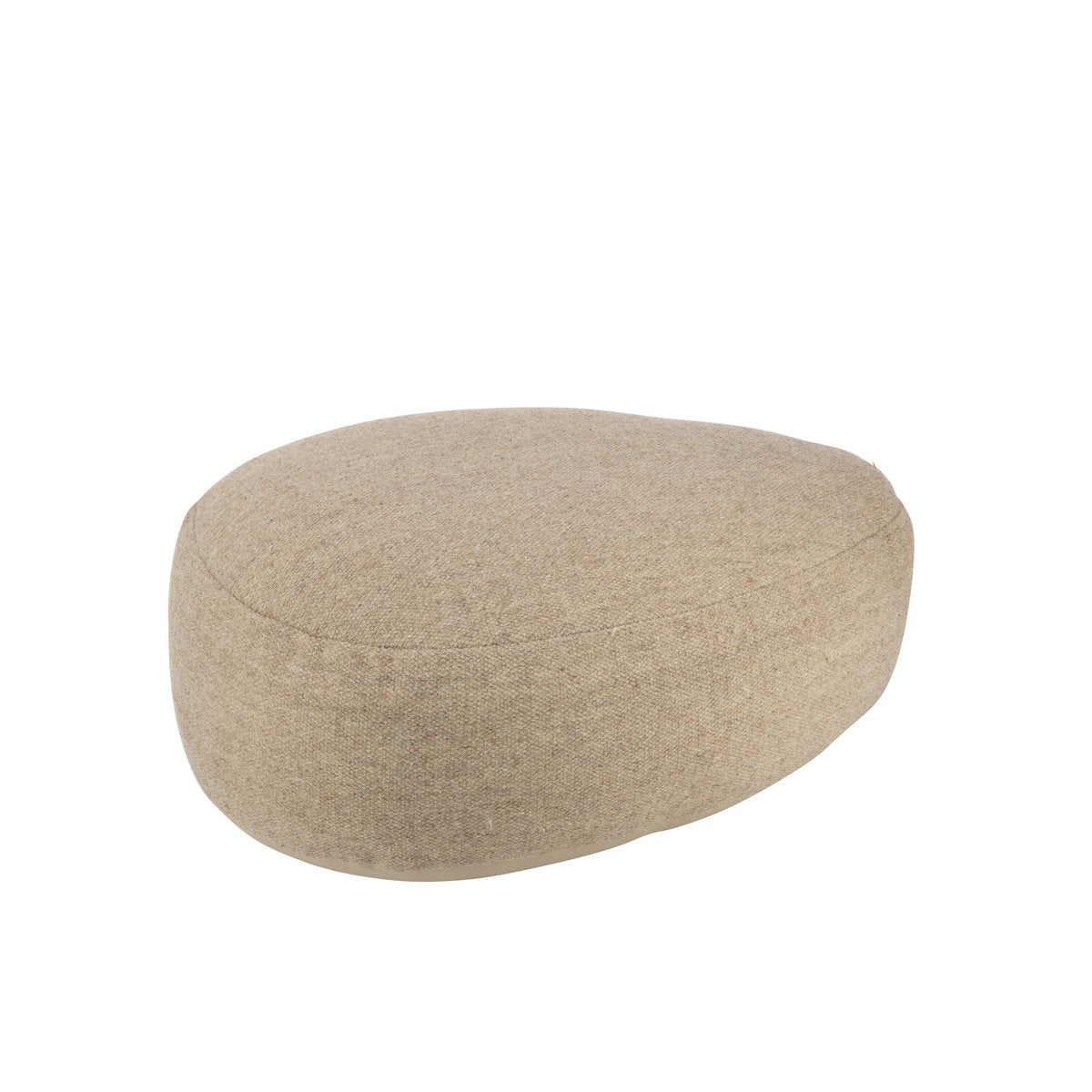 Pouf J-Line Laine de Pierre Beige