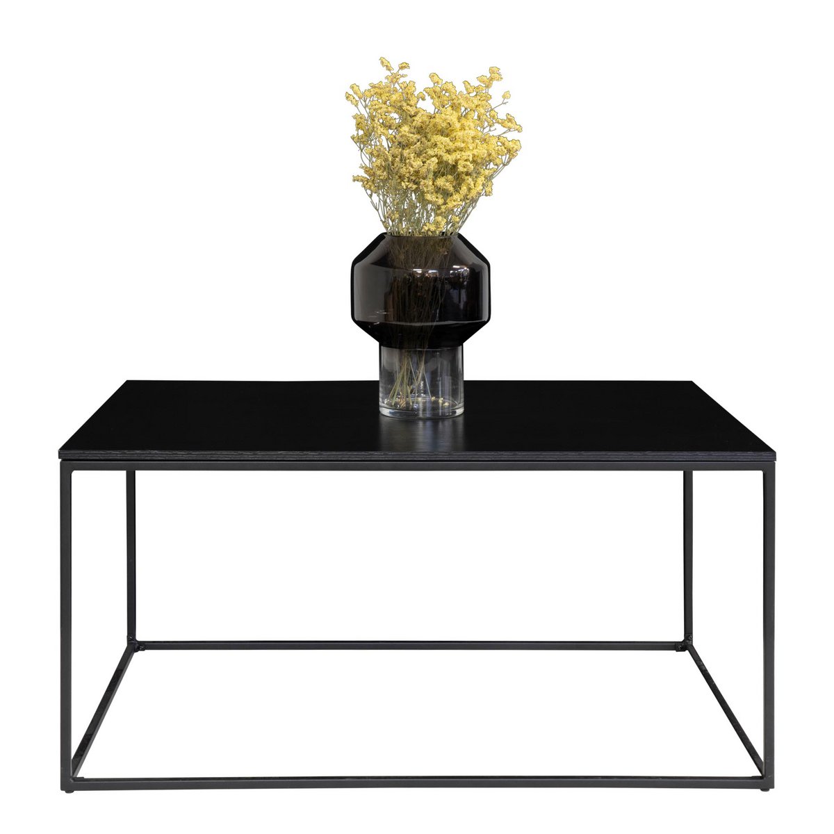 Table basse Vita - noir, acier, 60x90x45cm