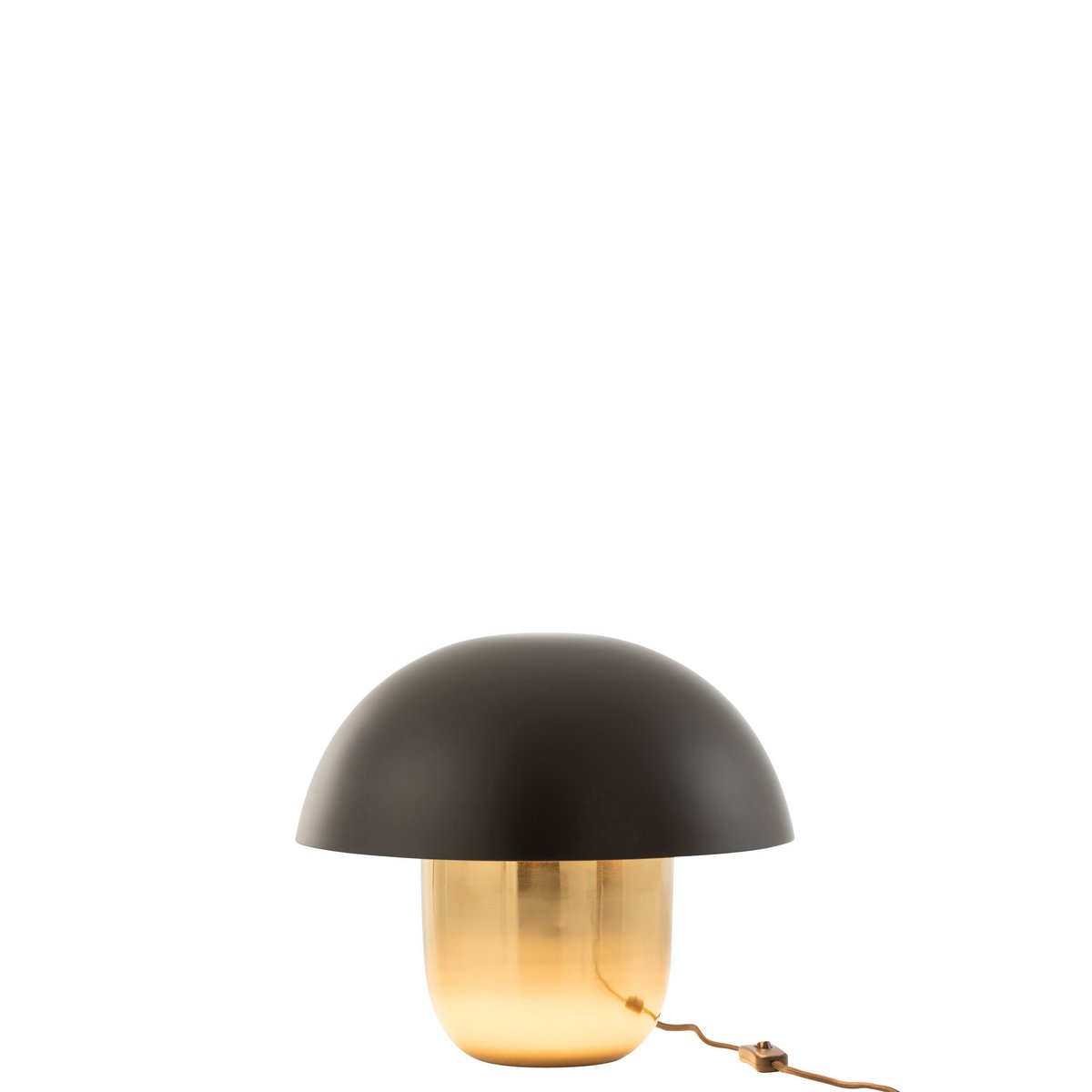 Lampe J-Line Mushroom - fer - noir/or - petit