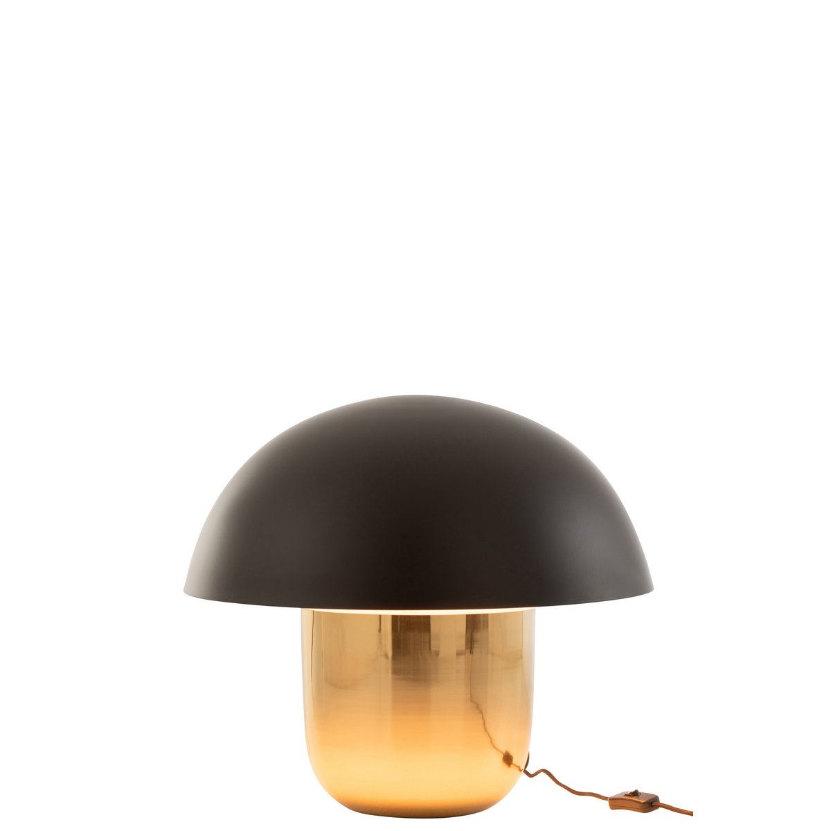 Lampe J-Line Mushroom - fer - noir/or - grand