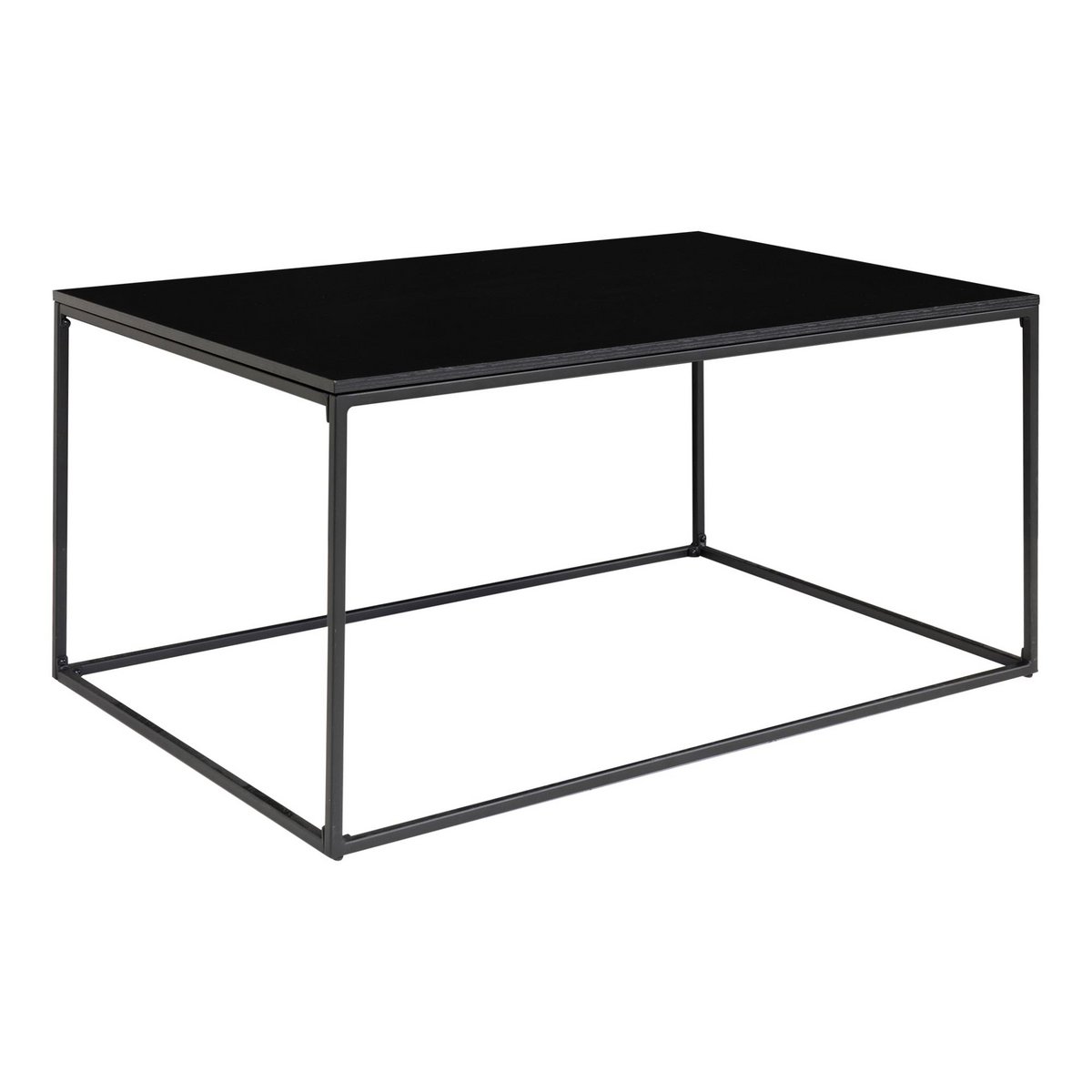 Table basse Vita - noir, acier, 60x90x45cm