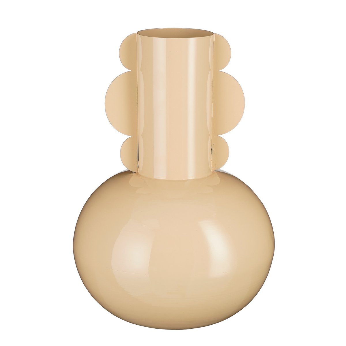 Vase Boyd - H36 x Ø25 cm - Métal - Beige