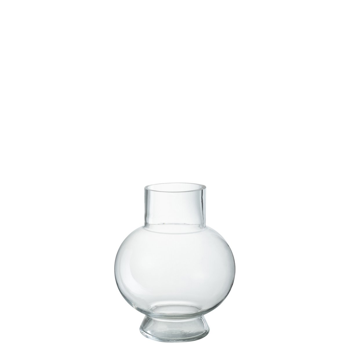 J-Line Vase Verre Convexe Transparent Petit