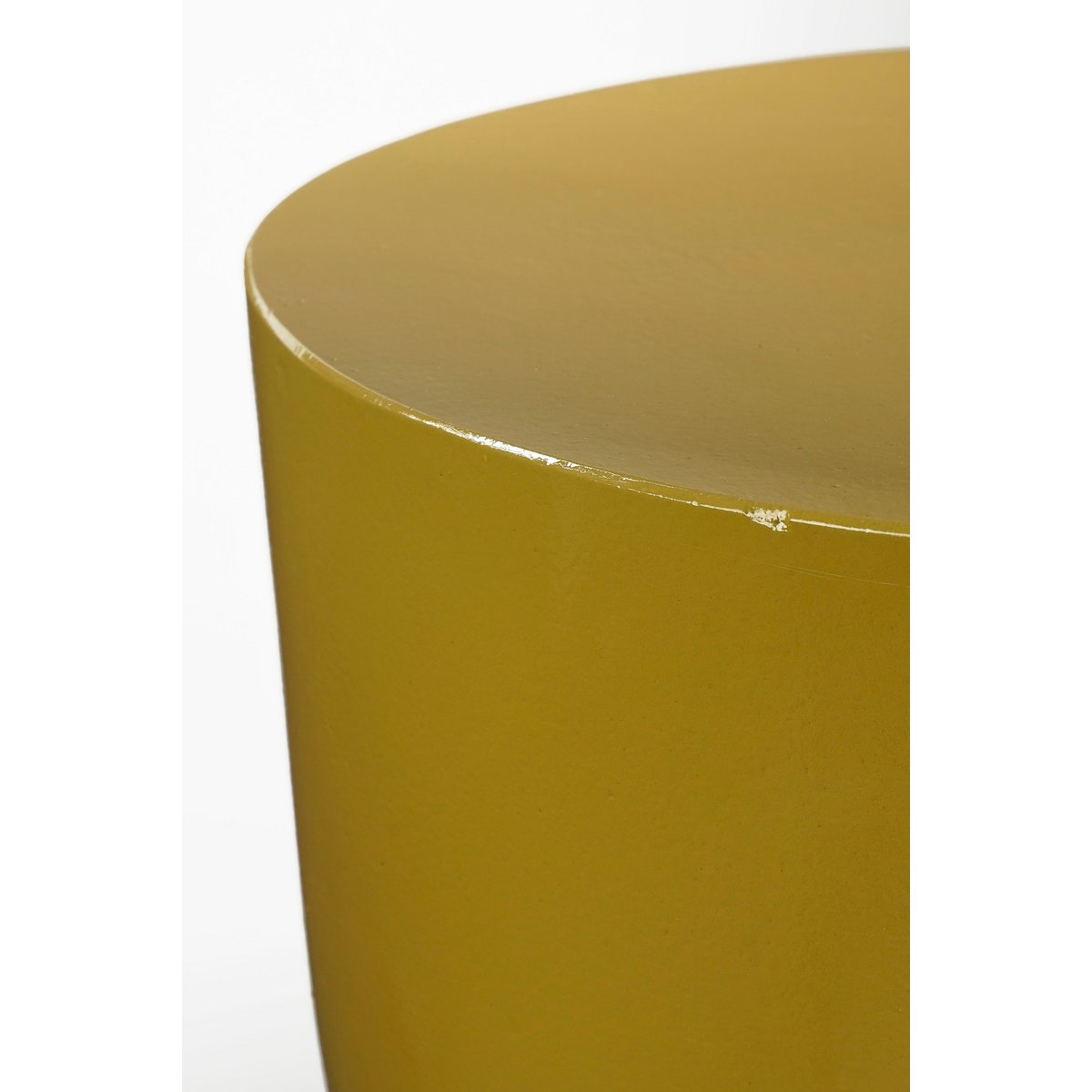 Table d'Appoint Stage - H45 x Ø35 cm - Ciment - Jaune