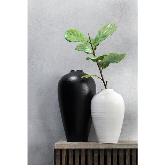 Vase J-Line - céramique - blanc - petit - 35,00 cm de haut