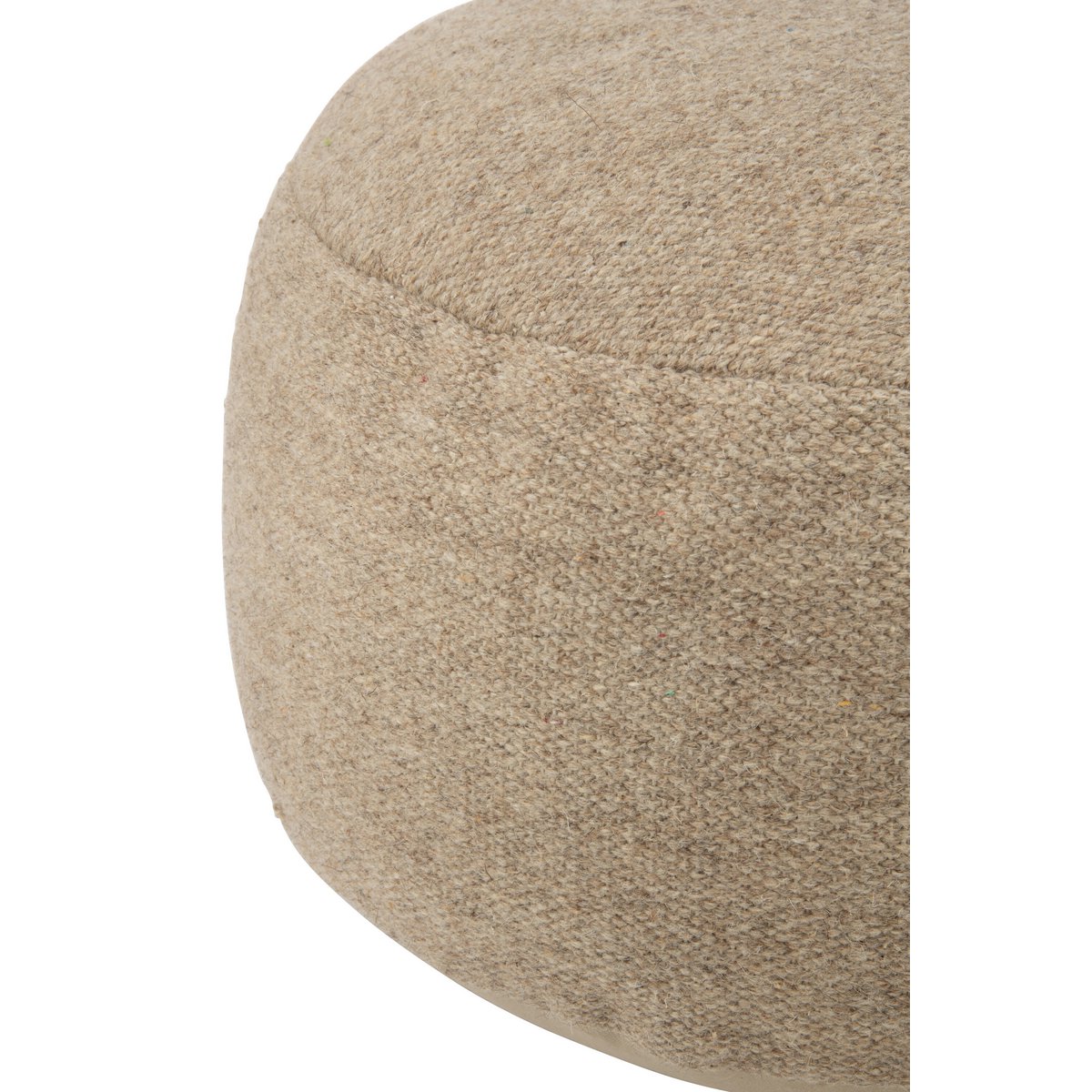 Pouf J-Line Laine de Pierre Beige