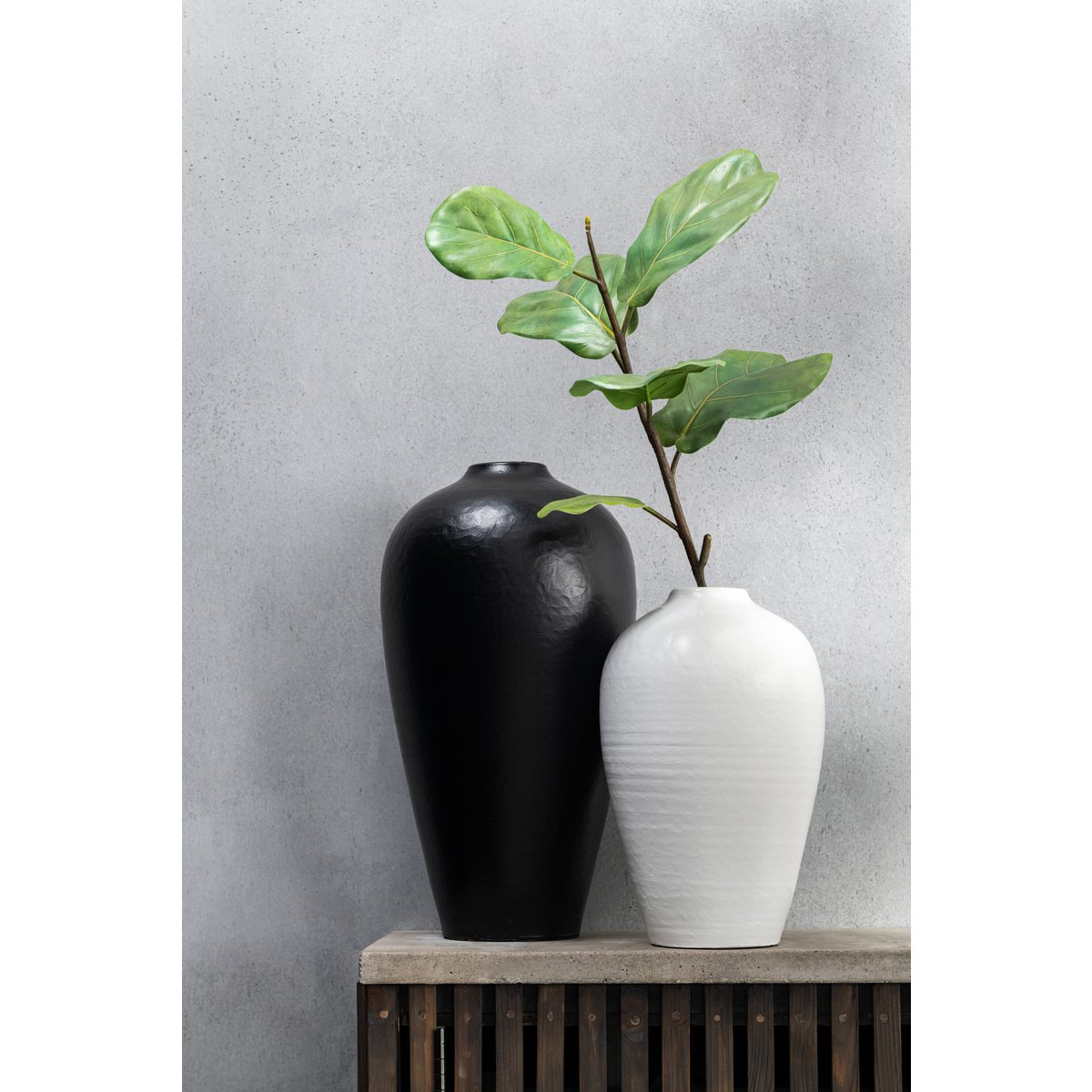 Vase J-Line - céramique - noir - grand