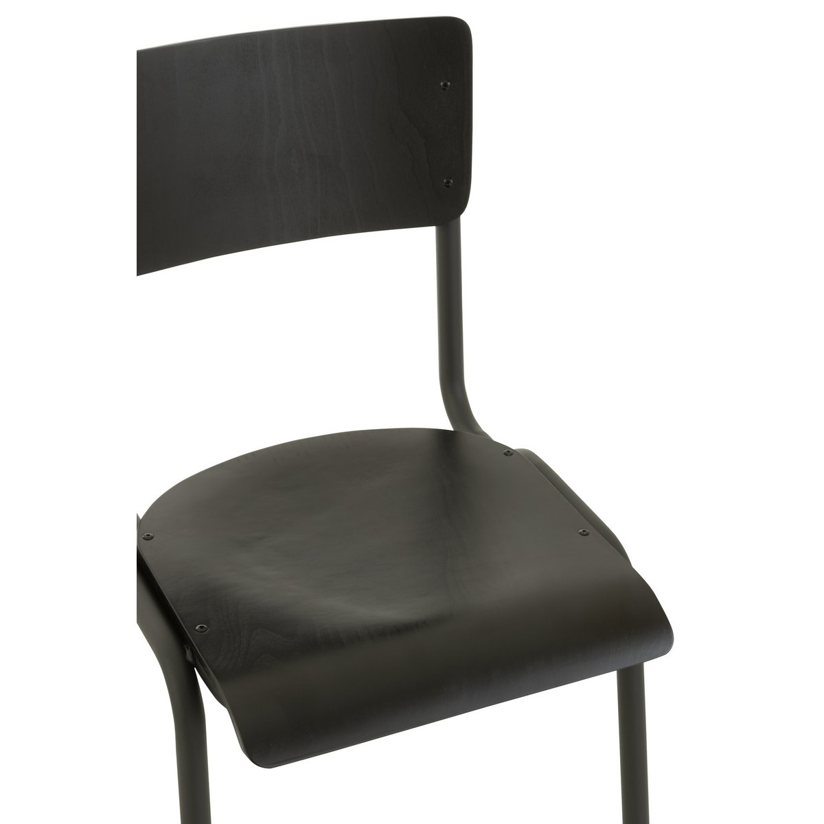 Chaise J-Line - bois/métal - noir