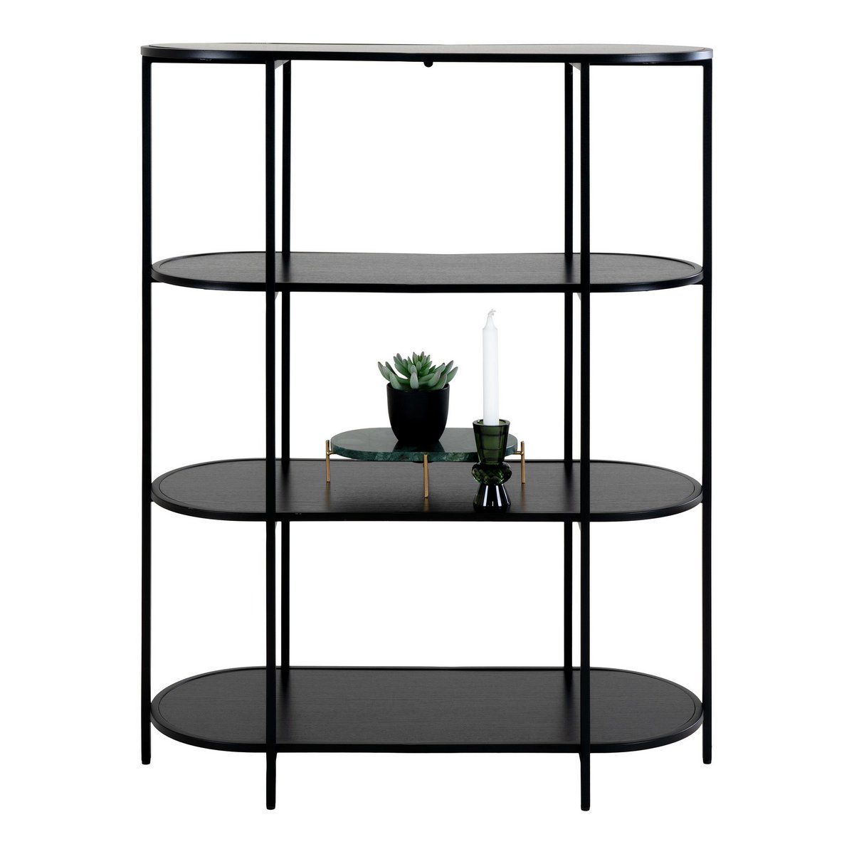 Etagère Vita - Ovale 85x36x111 cm - Noir