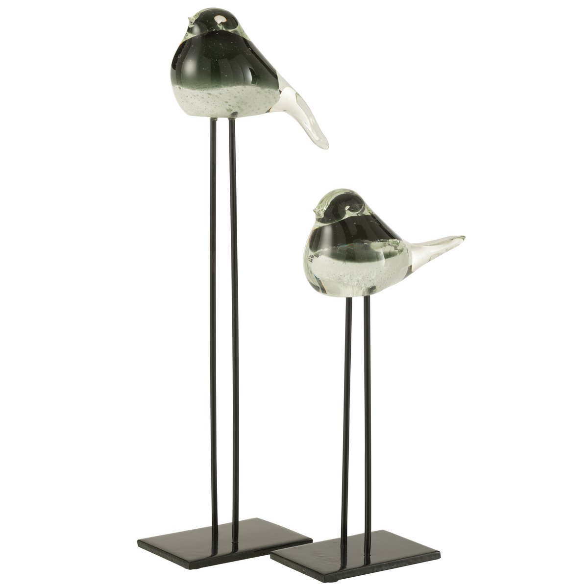 J-Line Bird On Foot Verre Vert/Blanc Large