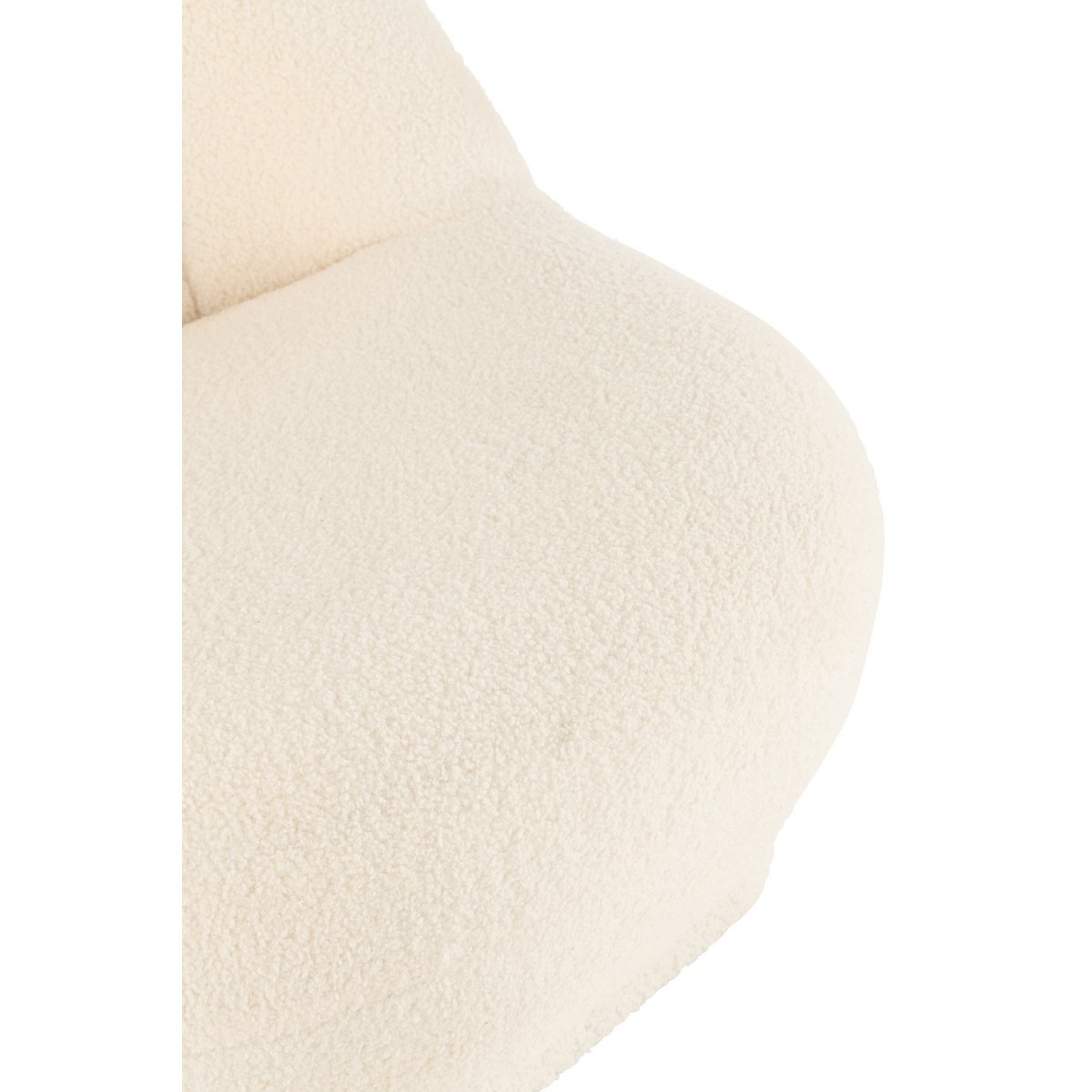 J-Line Canapé Teddy Bouclé Blanc