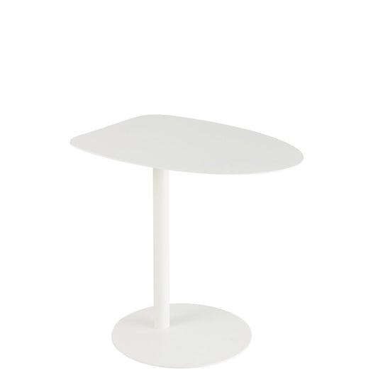 Table d'Appoint J-Line Métal Glacé Blanc