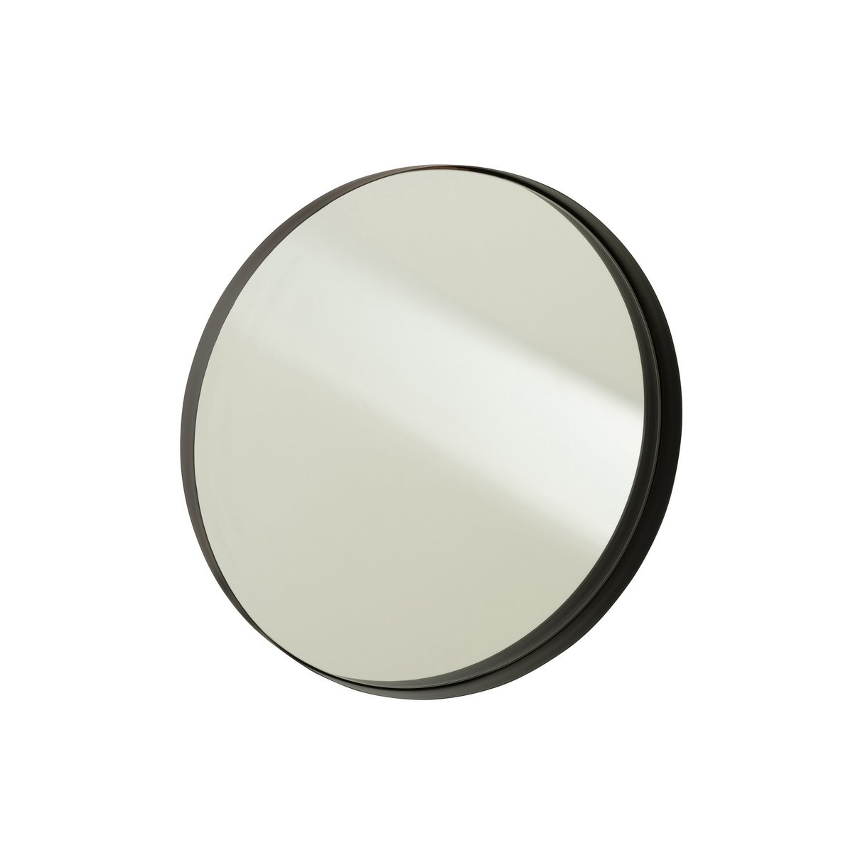 Miroir J-line Round Edge - métal - noir - grand