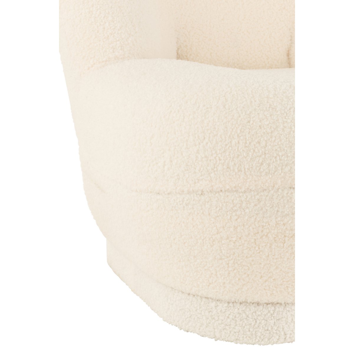 J-Line Canapé Teddy Bouclé Blanc