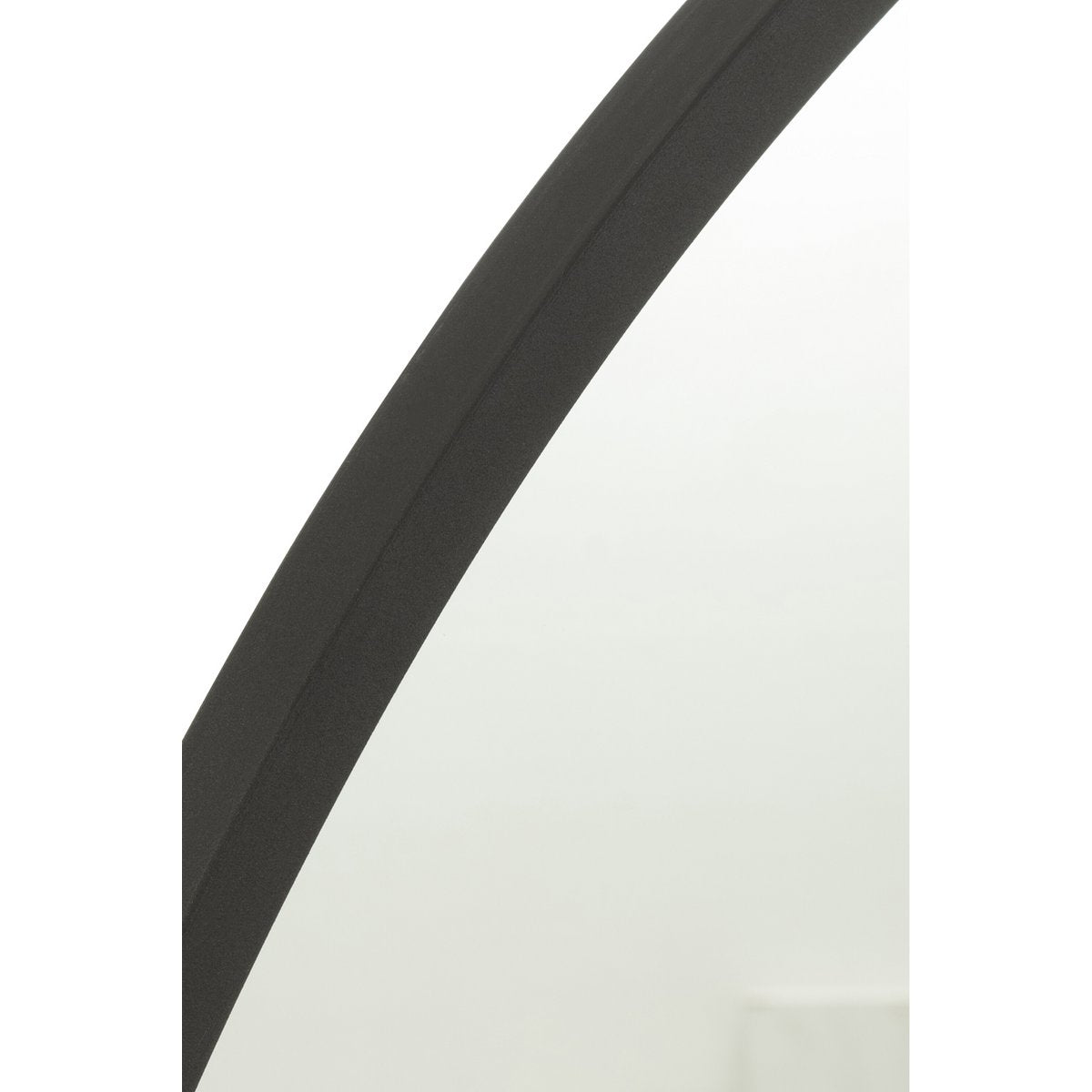 Miroir J-Line Rond - Noir - Métal Mat - Extra L