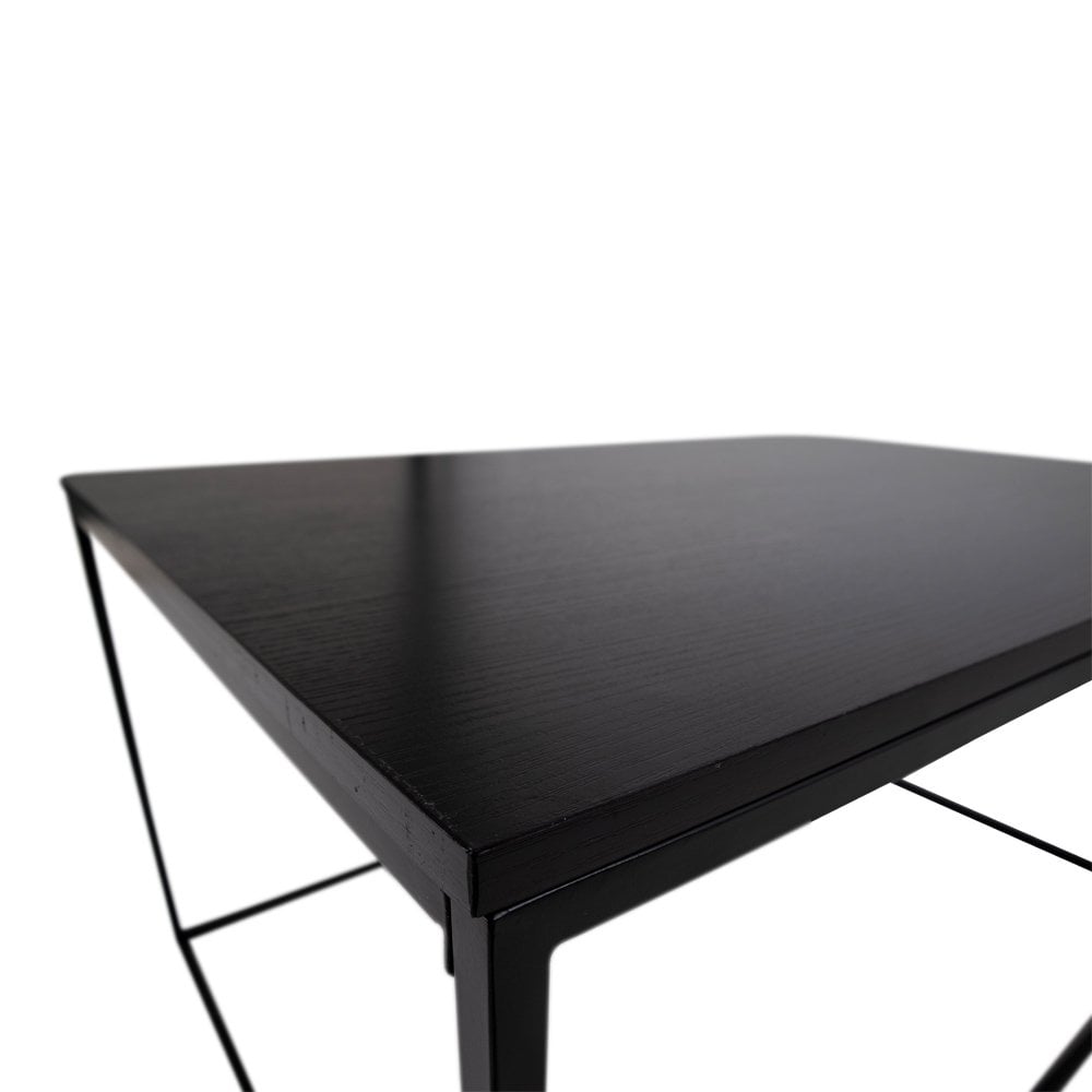 Table basse Vita - noir, acier, 60x90x45cm